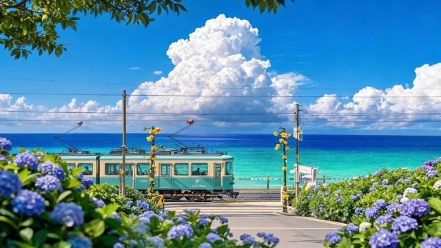 Summer Coastal Tram
